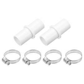 sourcing map Washing Machine Drain Hose Connectors, Washer Extension Adapter White 0.79" with Clamps Pack of 2