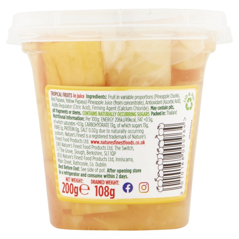 Nature's Finest | Tropical Fruits in Juice | 200g |