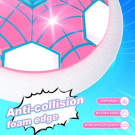 Spider Hover Football 2 Pack - LED Light Up Soccer Ball Toys for Kids Ages 3-12, Indoor Outdoor Games, Birthday for Boys Girls(PR)