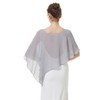 BEAUTELICATE Women's Chiffon Scarf Stole Elegant Cape Cape for Bride