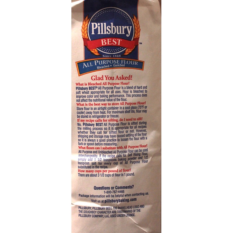 Pillsbury Best Bleached- Enriched Flour 4 Packs 20LB (5LB each