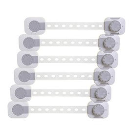 Dreambaby Paquete de 6 Broches de Seguridad Multiusos, Cerraduras para Niños para Armarios, Cajones, Electrodomésticos, Inodoro