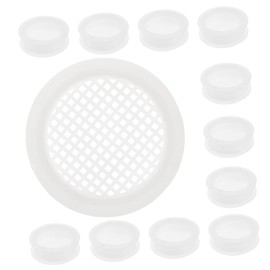 Operitacx 20 Stück Abdeckung der Lüftungsöffnungen Kleiderschrank kreisförmig Ventilatoren Schrankentlüftungsgitterloch Möbel runden runde Lüftungsabdeckung Luftentlüftungsabdeckung Abs Weiß