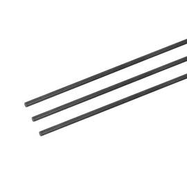 sourcing map Pack of 3 Carbon Fibre Rod for RC Aeroplane DIY Tube Quadcopter Arm 3 mm x 100 mm