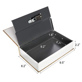 Parrency Diversion Book Safe with Combination Lock, Secrect Hidden Safe Lock Box Large, Medium, Newyork, 9 1/2" x 6" x 1 1/3", SBH-M008