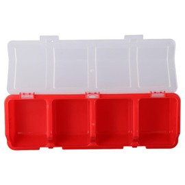 napkery Screw Organizer Storage Bins, 1 Pack Stackable Plastic Bins with Lids Divider Compartment Containers for Garage/Craft Tool Organizing