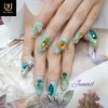 Sunflower handmade nail tips - Short round / 썬플라워 수제네일팁