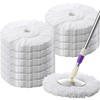 Shellwei 10 Pack Spin Mop Head Replacement Microfiber Head Refills
