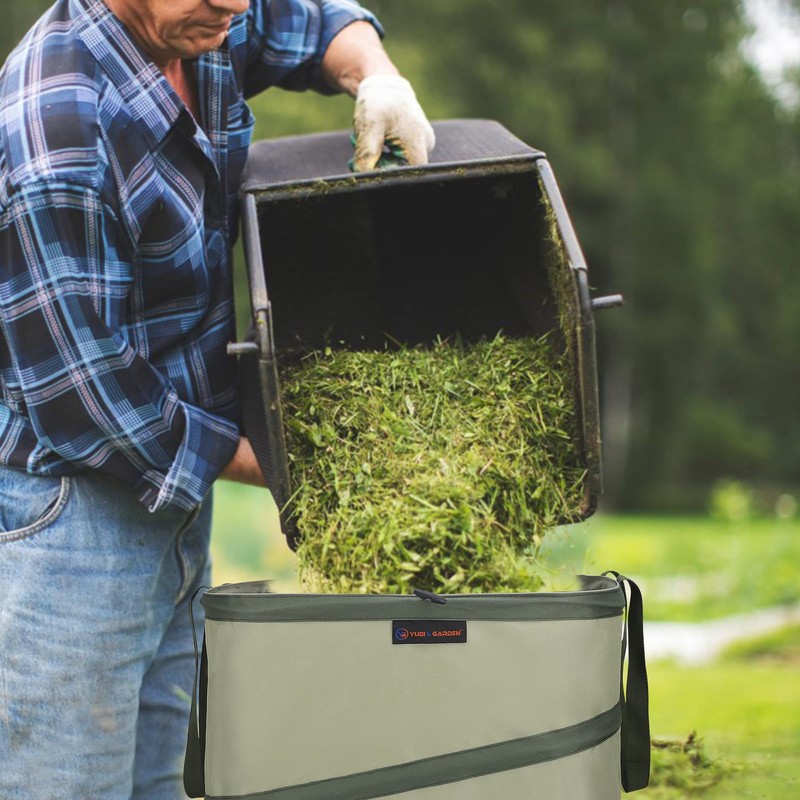 YUDI & GARDEN 46 Gallon Square Collapsible Yard Waste Containers,