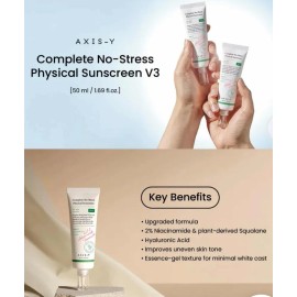 Axis-y Complete No-stress Physical Sunscreen 50ml - K Beauty