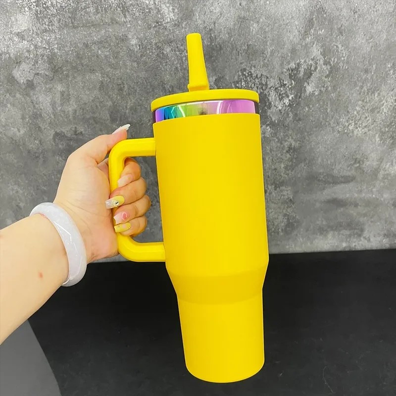 Us 40 OZ Colorful Rainbow Plated Food Grade Thermal Flask