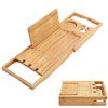 Utoplike Bamboo Bathtub Caddy Tray Bath Tray for Tub, Adjustable