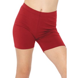 Stretch is Comfort - Pantalones cortos de motociclista para mujeres y más | Algodón | S - 5X, Rojo -, 4XL