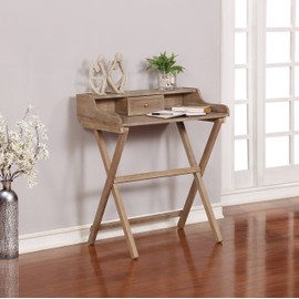 Linon Home Décor Griffin Gray Wash Folding Desk, Grey