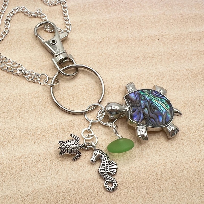 Sea Turtle Lanyard for Eyeglasses or ID Badge - Abalone