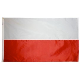 Poland Indoor Outdoor Dyed Nylon Boat Flag Grommets 12" X 18"