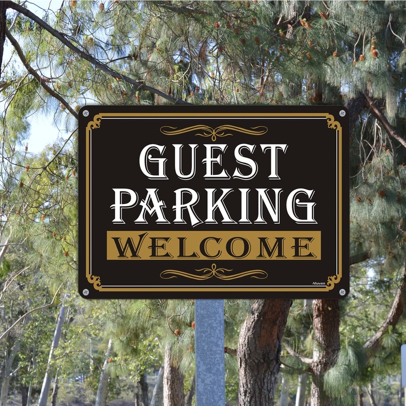 Welcome Guest Parking Signs 14"x 10" Visitor Parking Signs Metal