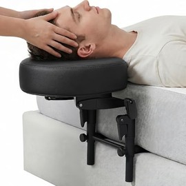Reposacabezas de masaje para cama, cuna de masaje portátil para cama, kit de mesa de masaje con altura ajustable de 5.5 a 17 pulgadas para el hogar, salón