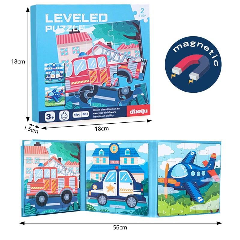 Kinderpuzzle,Magnet Puzzle,Auto Puzzle für Kinder,Reisespiele Kinder Pädagogisches Puzzles,Pädagogisches Spielzeug,Lernspielzeug für