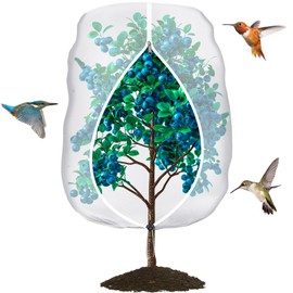 Fruit Tree Netting, 4Ft x 6Ft Fruit Protection Bags with Drawstring, Bug Netting for Garden Vegetables Blueberry Bushes Tomato Flowers, Squirrel Insect Pest Barrier Net