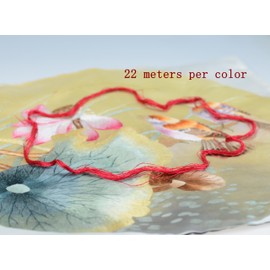 4 Skeins Mulberry Silk Floss Embroidery Thread Floss-Cross Stitch Threads China Silk Woven Jewelry Threads DIY Sewing Kits (01)