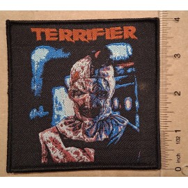 Unbranded Terrifier Art The Clown Angry Black Border Woven Patch Horror Slasher