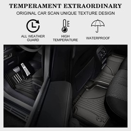 DIKSOAKR Car Floor Mats Liners Rubber Carpet For 2019-2024 Toyota RAV4 Hybrid All Weather