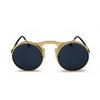 qinqilanqi-S Retro Metal Steampunk Flip-Up Sunglasses for Men and Women,