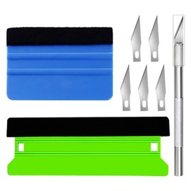 8 PCS Efficient Application Vinyl Wrap Tools, Window Film Tools Wallpaper Smoothing Tool Kit, with Squeegee and Trimmer, For Glass Film, Car Vinyl, Car Tint, Wallpaper Hanging