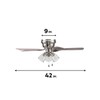 Portage Bay 51437 Renton Ceiling Fan, 42, Brushed Nickel