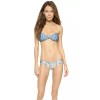Zimmermann Porcelain Quilted Triangle Bikini Set Mismatched US 6-8,AU 2,UK