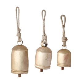 Eximious India Rustic Christmas Cow Bells for Decoration – Antique Metal Jingle Bells for Tree, Wreath, & Holiday Decor