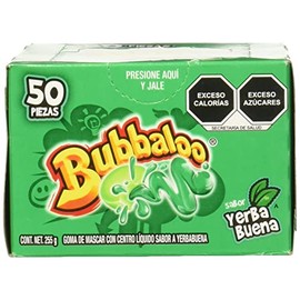 Bubbaloo Yerbabuena. Pepermint Bubbaloo Mexican Chewing Gum - 1 Pack 50 pcs.