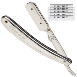Parker SR1 Razor Shaver Stainless Steel Straight Edge Professional Shark Super Stainless Steel Blade Set of 5