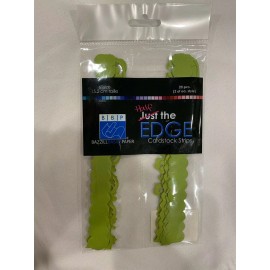 Bazzill Basics Paper 6" Half The Edge Cardstock Strips 20 Pcs 10 Shapes  Kiwi