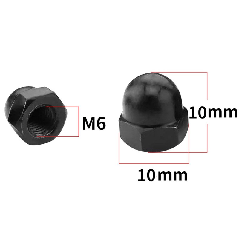 Yesmin 12 Pcs M6 Dome Nut,For Industry,Power,Hardware,Equipment,Etc
