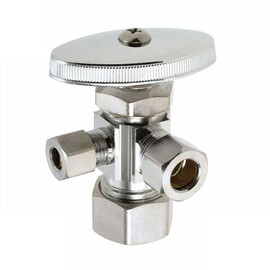 LEFITPA Replacement 5/8 Inch Comp x 1/2 Inch Slip Joint x 1/2 Inch Slip Joint Multi Turn Brass Angle Stop Valve for Thrifco Plumbing 4405602