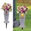 Cemetery Grave Flower Vase,Cometery Decorations for Grave,Angel Vases with Spike，Angel