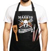 MoonWorks SpecialMe® Barbecue Apron Grill Master Desired Name Saying The