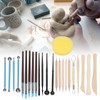 25Pcs Pottery Tools Clay Sculpting Dotting Pens Fondant Ball Stick