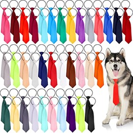70 PCS Dog Neck Ties, Adjustable Dog Ties for Medium Large Dogs Pet Bow Ties Collar Grooming Accessories for Daily Wearing Photography Birthday Holiday Party Gift Favor, 35 Classic Solid Colors