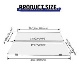 HECASA Windshield Compatible with 1994-2014 EZGO TXT & Medalist Gas or Electric Golf Cart Flip Windscreen