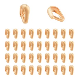PH PandaHall - Fianzas chapadas en oro de 18 quilates, 50 cierres colgantes de latón de 5 x 3 mm, con clip abierto de lágrima, gancho para colgar colgante, colgante dorado, para pulseras, collares, joyas, manualidades