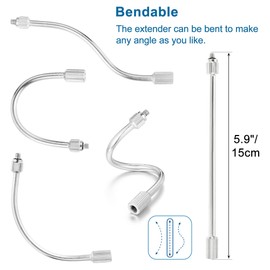 CozyCabin 30Pcs Flexible Mister Extensions with 30pcs Brass Misting Nozzle Kits, 5.9 Inch Brass Mist Rod for Mister Nozzles, Bendable Copper Extended Pole 10/24 UNC Thread for Outdoor Cooling System