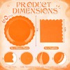 120 Pcs Orange Paper Plates and Napkins,7 Inch Scalloped Fall