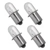 MaxLLTo 4 Pack Replacement 18 Volt Flashlight Xenon Bulb for
