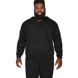 Fruit of the Loom Men's Eversoft Fleece Hoodies, Pullover & Full Zip, Moisture Wicking & Breathable, Sizes S-4x, Black, XX-Large Big
