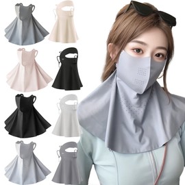 [SATPULOT] 日焼け防止フェイスカバー スタンダード息苦しくない 繰り返し 洗える 日よけ UVカット ＵＶカット フェイスマスク ペイスリー 紫外線対策顏・耳・首の紫外線対策 スポーツマスク 1枚入り