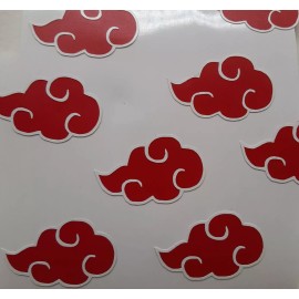 10 Pack of Akatsuki Symbol Naruto Sticker Vinyl Decal Windows Waterproof! 2 inch