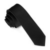 DR. ANISON Black Skinny Tie Men Women 2" (5CM) Slim